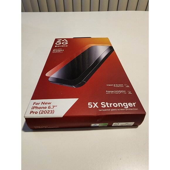 ZAGG Apple iPhone 15 Pro Max Glass EliteScreen Protector, 5X Stronger - Picture 3 of 4
